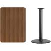 Flash Furniture 30” x 42” Rectangular Natural Laminate Table Top with 24” Round Bar Height Table Base(Black)