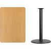 Flash Furniture 30” x 42” Rectangular Natural Laminate Table Top with 24” Round Bar Height Table Base(Natural)