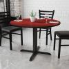 Flash Furniture 42” Round Black Laminate Table Top with 33” x 33” Table Height Base(Mahogany)