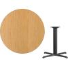 Flash Furniture 42” Round Black Laminate Table Top with 33” x 33” Table Height Base(Natural)
