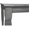Flash Furniture Grace Solid Dining Turned Wooden Legs, Commercial Grade Heavy Duty Rectangle Wood Table for 6, 60″, Walnut Matte(Antique Gray)