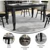 Flash Furniture Grace Solid Dining Turned Wooden Legs, Commercial Grade Heavy Duty Rectangle Wood Table for 6, 60″, Walnut Matte(Black Matte)
