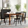 Flash Furniture Grace Solid Dining Turned Wooden Legs, Commercial Grade Heavy Duty Rectangle Wood Table for 6, 60″, Walnut Matte(Walnut Matte)