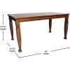 Flash Furniture Grace Solid Dining Turned Wooden Legs, Commercial Grade Heavy Duty Rectangle Wood Table for 6, 60″, Walnut Matte(Walnut Matte)