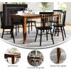 Flash Furniture Grace Solid Dining Turned Wooden Legs, Commercial Grade Heavy Duty Rectangle Wood Table for 6, 60″, Walnut Matte(Walnut Matte)