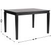 Flash Furniture Henry 47″ Solid Wood Dining Table, Commercial Grade Heavy Duty Rectangle Wood Table, Water Resistant Finish, Seating for 4, Black Matte(Black Matte)