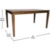 Flash Furniture Henry 47″ Solid Wood Dining Table, Commercial Grade Heavy Duty Rectangle Wood Table, Water Resistant Finish, Seating for 4, Black Matte(Brown Matte)
