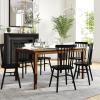 Flash Furniture Henry 47″ Solid Wood Dining Table, Commercial Grade Heavy Duty Rectangle Wood Table, Water Resistant Finish, Seating for 4, Black Matte(Brown Matte)