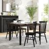Flash Furniture Henry 47″ Solid Wood Dining Table, Commercial Grade Heavy Duty Rectangle Wood Table, Water Resistant Finish, Seating for 4, Black Matte(Wenge Matte)