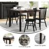 Flash Furniture Henry 47″ Solid Wood Dining Table, Commercial Grade Heavy Duty Rectangle Wood Table, Water Resistant Finish, Seating for 4, Black Matte(Wenge Matte)