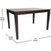 Flash Furniture Henry 47″ Solid Wood Dining Table, Commercial Grade Heavy Duty Rectangle Wood Table, Water Resistant Finish, Seating for 4, Black Matte(Wenge Matte)
