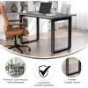 Flash Furniture Redmond Conference Table with U-Frame Base, Commercial Water and Scratch Resistant Laminate Finish, PVC Edge, Heavy Duty Steel Frame, 48×30, Gray Oak(Gray Oak)
