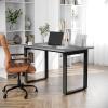 Flash Furniture Redmond Conference Table with U-Frame Base, Commercial Water and Scratch Resistant Laminate Finish, PVC Edge, Heavy Duty Steel Frame, 48×30, Gray Oak(Gray Oak)