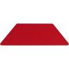 Flash Furniture Wren 29”W x 57”L Trapezoid Oak Thermal Laminate Activity Table – Height Adjustable Short Legs(Red)