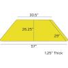 Flash Furniture Wren 29”W x 57”L Trapezoid Oak Thermal Laminate Activity Table – Height Adjustable Short Legs(Yellow)