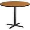 Flash Furniture 42” Round Black Laminate Table Top with 33” x 33” Table Height Base(Natural)