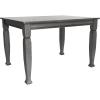 Flash Furniture Grace Solid Dining Turned Wooden Legs, Commercial Grade Heavy Duty Rectangle Wood Table for 6, 60″, Walnut Matte(Antique Gray)