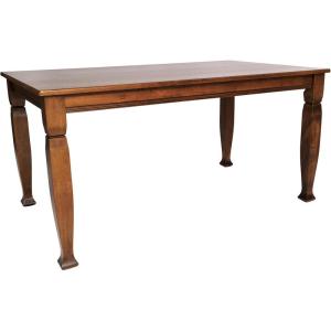 Flash Furniture Grace Solid Dining Turned Wooden Legs, Commercial Grade Heavy Duty Rectangle Wood Table for 6, 60″, Walnut Matte(Walnut Matte)