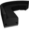 Flash Furniture HERCULES Alon Series Black LeatherSoft Reception Configuration, 4 Pieces(Black)