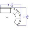 Flash Furniture HERCULES Alon Series Black LeatherSoft Reception Configuration, 4 Pieces(Melrose White)