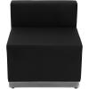 Flash Furniture HERCULES Alon Series Black LeatherSoft Reception Configuration, 8 Pieces(Black)