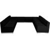 Flash Furniture HERCULES Alon Series Black LeatherSoft Reception Configuration, 8 Pieces(Black)