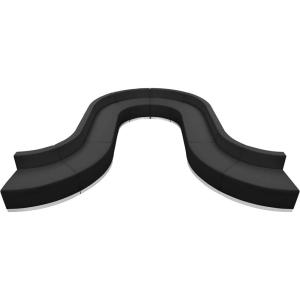 Flash Furniture HERCULES Alon Series Black LeatherSoft Reception Configuration, 10 Pieces(Black)