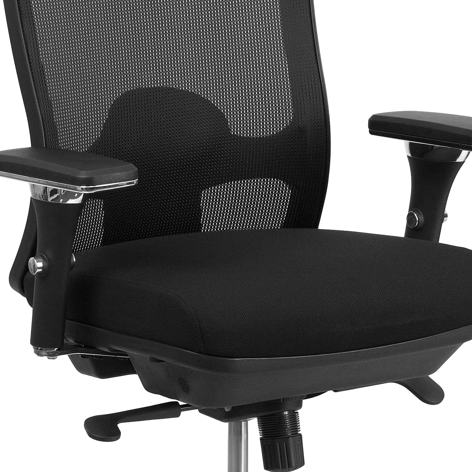 image:imageFlash Furniture HERCULES Series 247 Intensive Use Big amp Tall 350 lb Rated Black Mesh Multifunction Swivel Ergonomic Office Chair