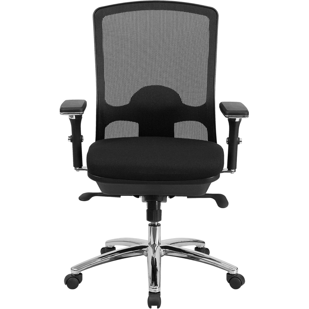 image:imageFlash Furniture HERCULES Series 247 Intensive Use Big amp Tall 350 lb Rated Black Mesh Multifunction Swivel Ergonomic Office Chair