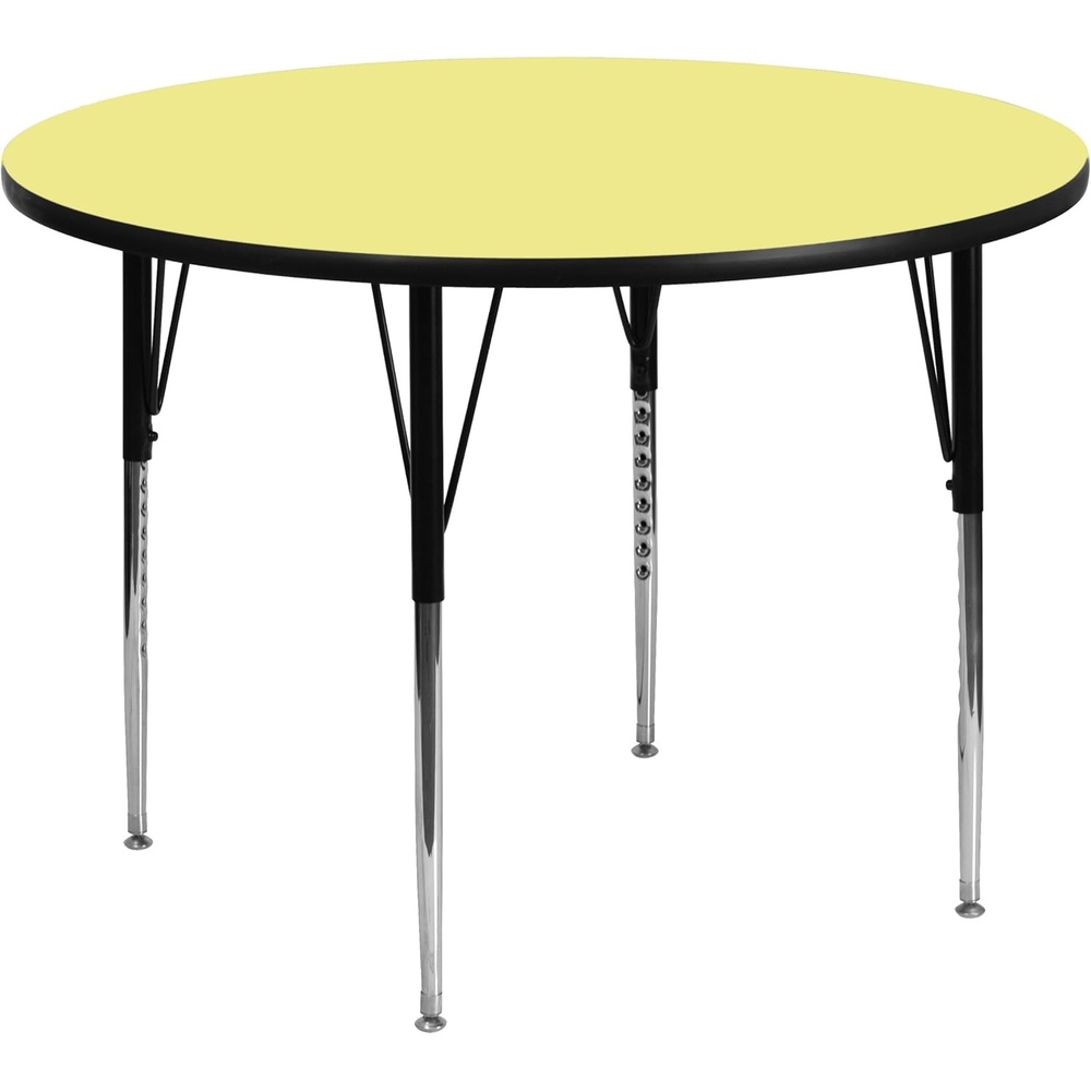 image:imageFlash Furniture Wren 48 Round Red Thermal Laminate Activity Table Standard Height Adjustable LegsYellow
