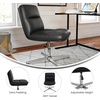 Flash Furniture Chloe Commercial Mid-Back Swivel Office Chair, Padded LeatherSoft, Adjustable Height, Ergonomic Mid-Rise Back, Armless, Stationary, Cognac/Black(Black Leathersoft/Chrome Frame)