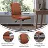 Flash Furniture Madigan Task Office Chair – Luxurious Black LeatherSoft Upholstery – Padded Mid-Back and Seat – Height Adjustable Chrome Base – Armless(Brown)