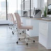 Flash Furniture Madigan Task Office Chair – Luxurious Black LeatherSoft Upholstery – Padded Mid-Back and Seat – Height Adjustable Chrome Base – Armless(Taupe)