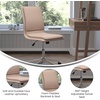 Flash Furniture Madigan Task Office Chair – Luxurious Black LeatherSoft Upholstery – Padded Mid-Back and Seat – Height Adjustable Chrome Base – Armless(Taupe)