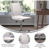 Flash Furniture Madigan Task Office Chair – Luxurious Black LeatherSoft Upholstery – Padded Mid-Back and Seat – Height Adjustable Chrome Base – Armless(White)