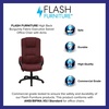 Flash Furniture Rochelle High Back Gray Fabric Executive Swivel Office Chair with Arms(Burgundy)