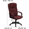 Flash Furniture Rochelle High Back Gray Fabric Executive Swivel Office Chair with Arms(Burgundy)