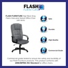 Flash Furniture Rochelle High Back Gray Fabric Executive Swivel Office Chair with Arms(Grey)