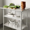 Flash Furniture Woodford Galvanized Under Shelf for Prep and Work Tables – Adjustable Lower Shelf for 24″ x 72″ Stainless Steel Tables(24″ x 36″)