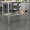 Flash Furniture Woodford Galvanized Under Shelf for Prep and Work Tables – Adjustable Lower Shelf for 24″ x 72″ Stainless Steel Tables(24″ x 48″)