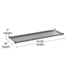 Flash Furniture Woodford Galvanized Under Shelf for Prep and Work Tables – Adjustable Lower Shelf for 24″ x 72″ Stainless Steel Tables(24″ x 48″)