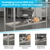 Flash Furniture Woodford Galvanized Under Shelf for Prep and Work Tables – Adjustable Lower Shelf for 24″ x 72″ Stainless Steel Tables(24″ x 48″)