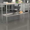 Flash Furniture Woodford Galvanized Under Shelf for Prep and Work Tables – Adjustable Lower Shelf for 24″ x 72″ Stainless Steel Tables(24″ x 60″)