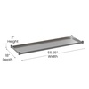 Flash Furniture Woodford Galvanized Under Shelf for Prep and Work Tables – Adjustable Lower Shelf for 24″ x 72″ Stainless Steel Tables(24″ x 60″)