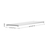 Flash Furniture Woodford Galvanized Under Shelf for Prep and Work Tables – Adjustable Lower Shelf for 24″ x 72″ Stainless Steel Tables(24″ x 72″)