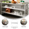 Flash Furniture Woodford Galvanized Under Shelf for Prep and Work Tables – Adjustable Lower Shelf for 24″ x 72″ Stainless Steel Tables(24″ x 72″)