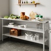 Flash Furniture Woodford Galvanized Under Shelf for Prep and Work Tables – Adjustable Lower Shelf for 24″ x 72″ Stainless Steel Tables(24″ x 72″)