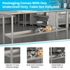 Flash Furniture Woodford Galvanized Under Shelf for Prep and Work Tables – Adjustable Lower Shelf for 24″ x 72″ Stainless Steel Tables(30″ x 72″)