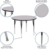 Flash Furniture Wren 48” Round Red Thermal Laminate Activity Table – Standard Height Adjustable Legs(Grey)