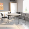 Flash Furniture Wren 48” Round Red Thermal Laminate Activity Table – Standard Height Adjustable Legs(Grey)